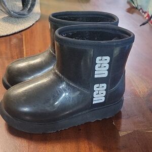 UGG Kids Shiny Black Boots